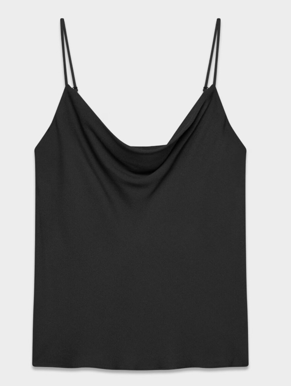 Aritzia Wilfred Cowlneck Camisole Tank, Black, Size Medium